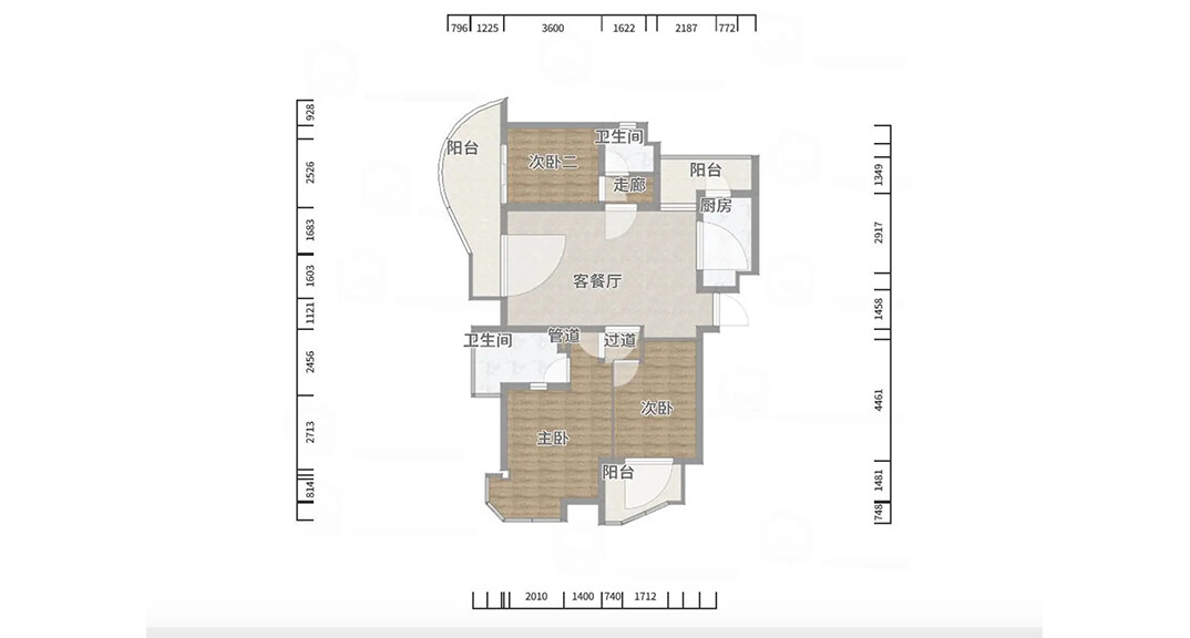 文鼎苑140㎡三室一厅户型平面布局图.jpg